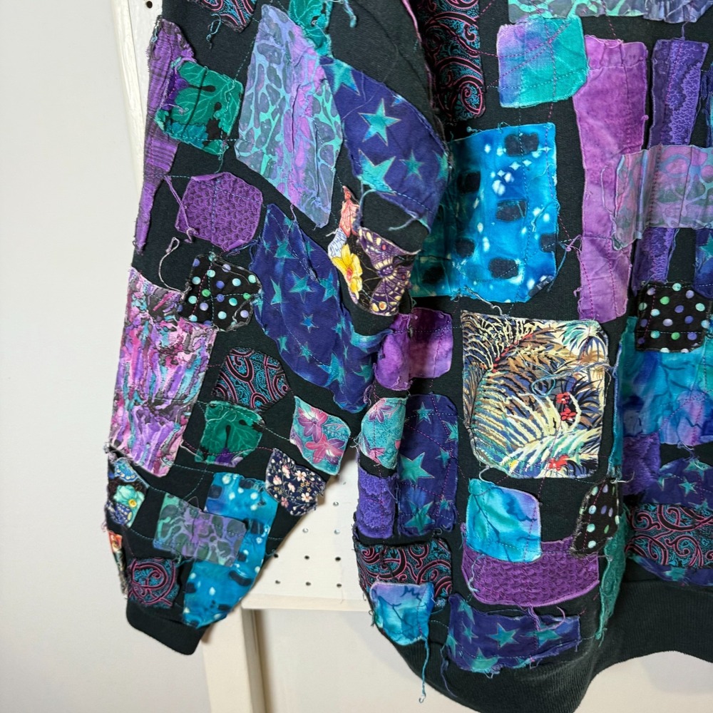 Vintage 90s Tamarack Best of West Virginia Vibrant Sweatshirt‎ Men's Patchwork - Picture 8 of 11